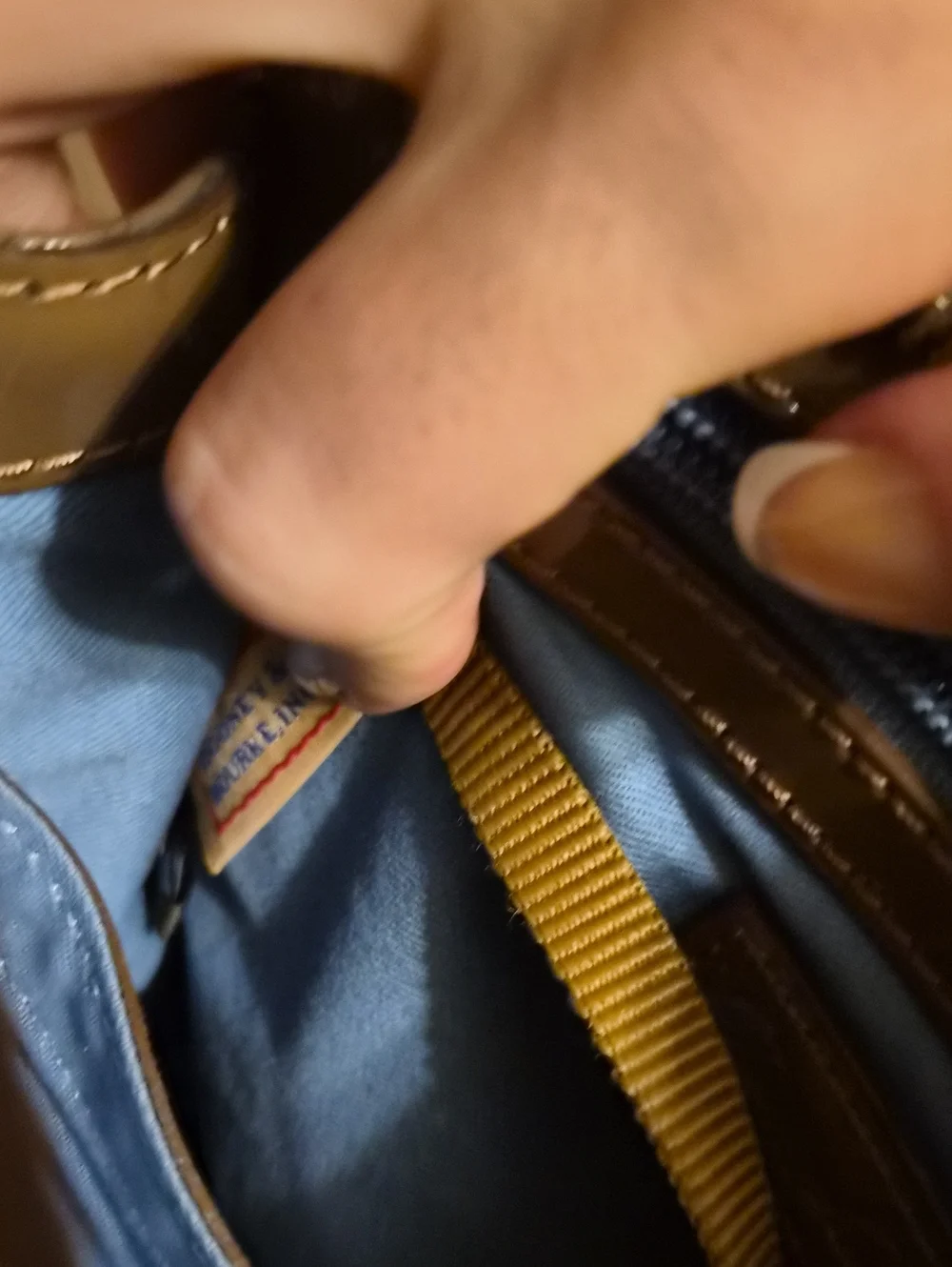 Dooney & Bourke Taupe Patent Crossbody Bag